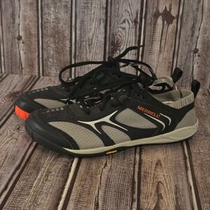 Sz 7 Womens Merrell Dash Glove Black Grey Orange Barefoot Running Shoes